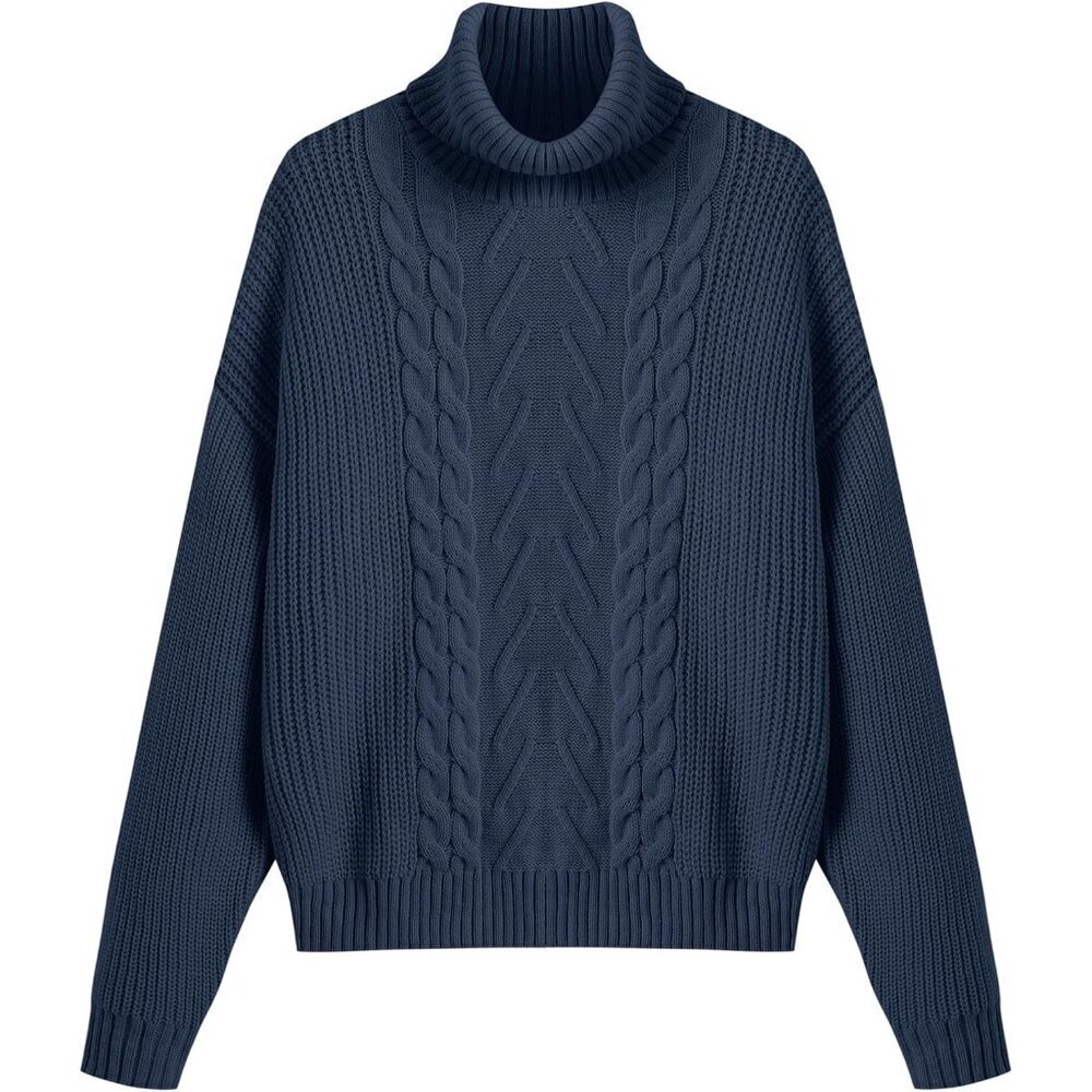 Women’s Cable Knit Turtleneck Sweater Long Sleeve Fall Winter Pullover